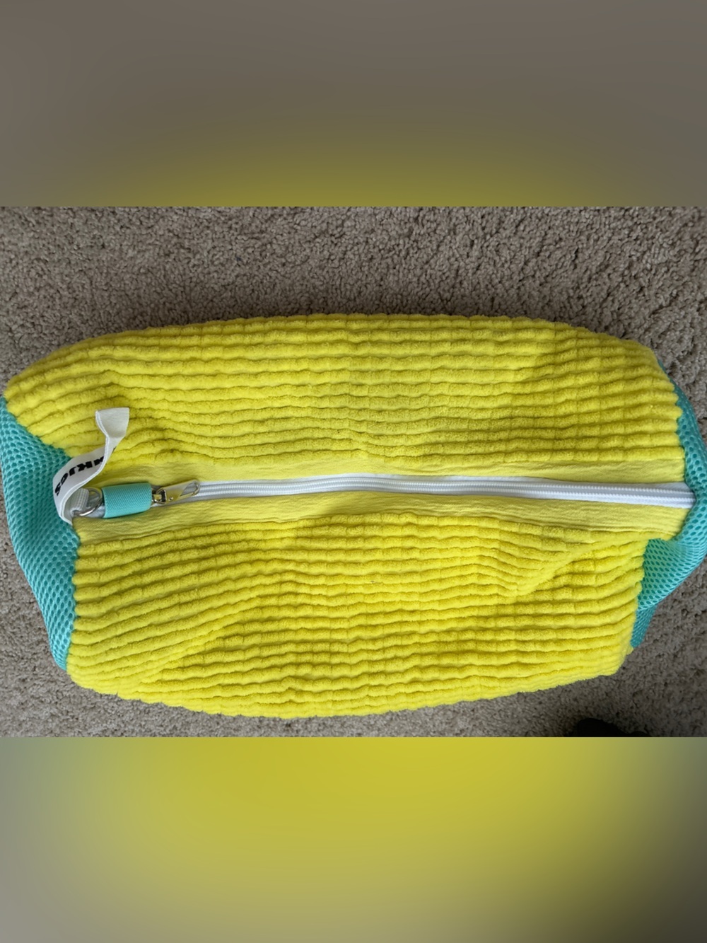 FNKJGS Machine Washable Shoe Laundry Bag - Yellow Chenille